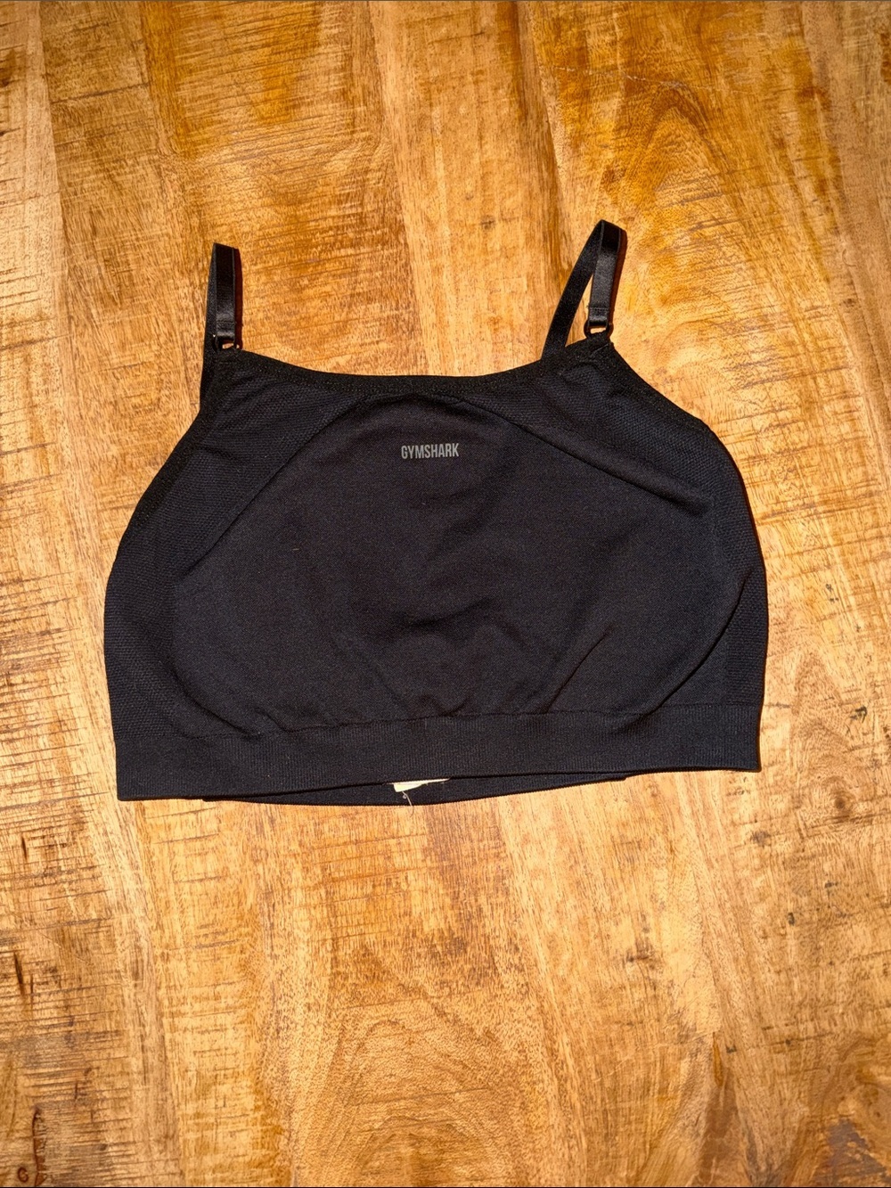Gymshark Black Crop Bralette with Adjustable Straps